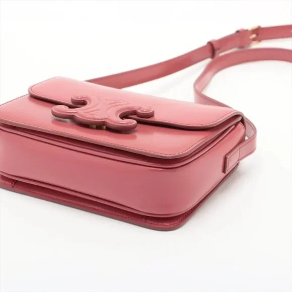 Celine Triomphe teen Leather Shoulder bag Pink - Picture 5 of 15